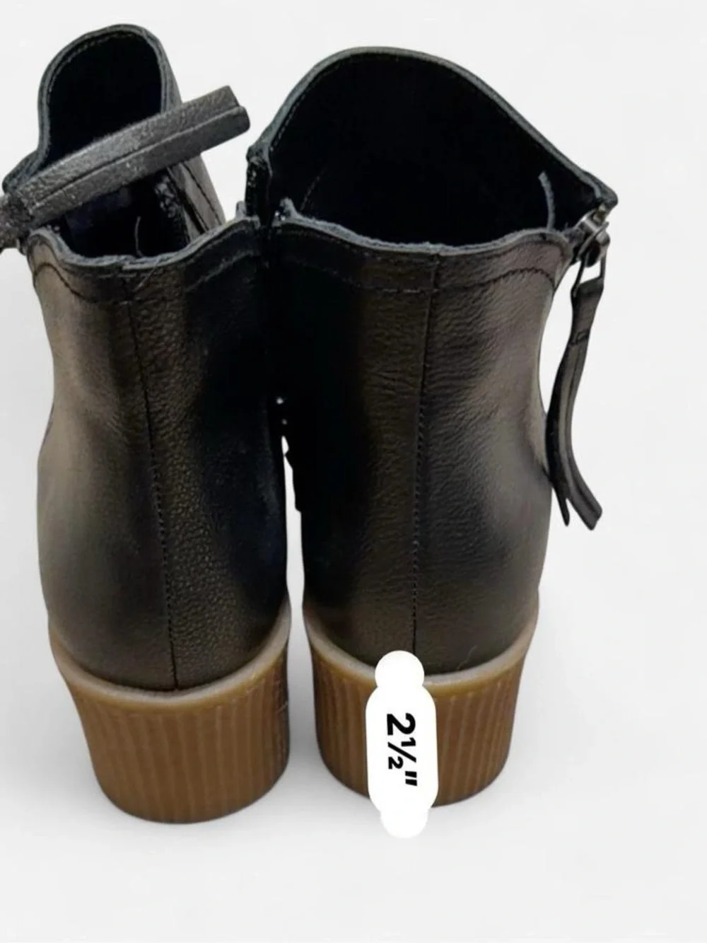 Yokono Spain | Dark Brown Leather |  Wedge Boots | Chunky Heel | Size 39